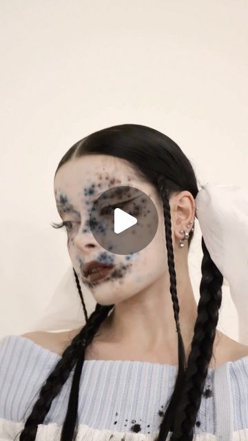 tata on Instagram: "Mold makeup tutorial   #experimentalmakeup #editorialmakeup" Mold Makeup Look, Pagan Makeup Tutorial, Other Mother Makeup Tutorial, Traditional Goth Makeup Tutorial, Goth Makeup Videos, March 3, Editorial Makeup, Beauty Shop, Larp