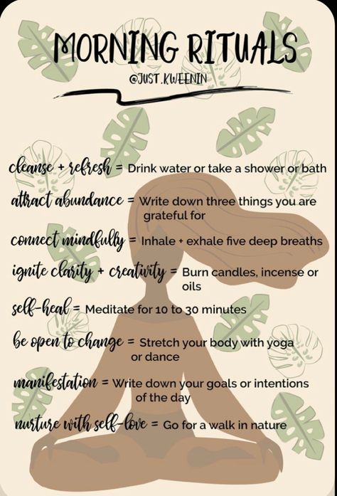 A fine crafted morning routine created for the successful individual who is also seeking to self discover and find inner peace and love of themselves and their life Tenk Positivt, Understanding Emotions, Energy Healing Spirituality, Vie Motivation, Les Chakras, Healing Meditation, Practical Magic, Meditation Room, Positive Self Affirmations