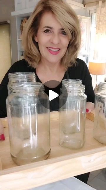 Clear Jar Decor, Diy Glass Jars Ideas, Vidros Decorados Ideas, Ideas For Glass Jars, Glass Jar Decoration, Glass Jar Diy, Glass Jars Diy, Mason Jar Diy Projects, Glass Crafts Diy