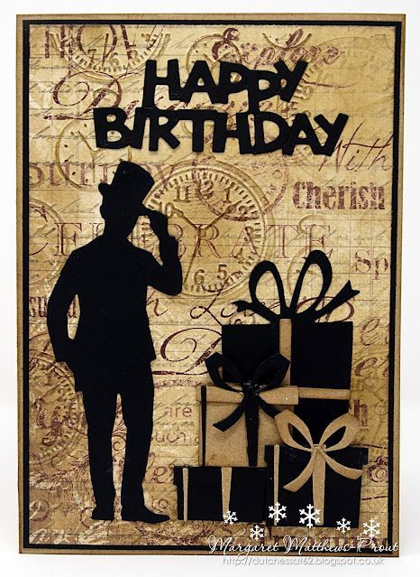 Tim Holtz Masculine Birthday Cards, Masculine Cards Handmade, Steampunk Cards, Clock Card, Umbrella Cards, Male Birthday Cards, Tim Holtz Crafts, Tim Holtz Ideas, Men Cards