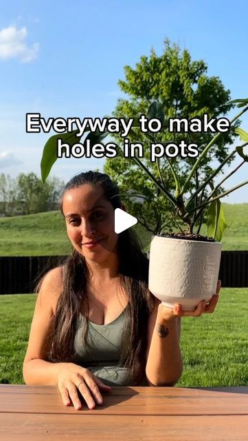 Krystal Duran on Instagram: "Comment the word “Holey” and a DM will be sent to you with all the drill bits and tools I used to make holes in my pots. 

Drainage is so important for your plants, it allows your plants to fully drain the water given, avoid pooling, and lowers the chances of your plant roots rotting. As you progress through your plant journey, you’ll start to understand watering and can get away with pots without drainage. As a beginner, I’d recommend you always stick to a good drainage hole. 

And if you use the screwdriver method, be sure you have water fully in the side of the pot. Try it at your own risk 😂 I would practice on a pot you don’t mind potentially ruining. 

If you found this helpful, consider following along for more planty tips and leave any questions down be Gardening Indoors, Glass Planter, Plant Roots, Drill Bits, Drain, Screwdriver, Tools, Plants, Water