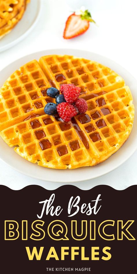 Bisquick Waffle Recipes, Bisquick Waffles, Best Waffle Recipe, Homemade Bisquick, Easy Waffle Recipe, Waffle Iron Recipes, Banana Waffles, Waffle Ingredients, Waffle Maker Recipes