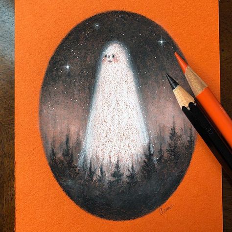 Man Watercolor, Ghost Illustration, John Kenn, Sheet Ghost, Silhouette Art, Trippy Art, Little Monsters, Halloween Wallpaper, Cute Ghost