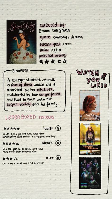 Movie Journal Let us take care of your writing tasks with accuracy and care Excel in Essays: Your Ultimate Writing Guide 🎓 how to write essays examples, the notebook movie review essay, linear algebra research paper pdf 🚦 #WritingApps Movie Review Aesthetic, Favorite Movie Journal Page, Comfort Movies Journal, Film Review Journal, Movie Rating Journal, Favorite Movies Journal, Journal Movie Page, Watchlist Journal, Movie Review Template Aesthetic