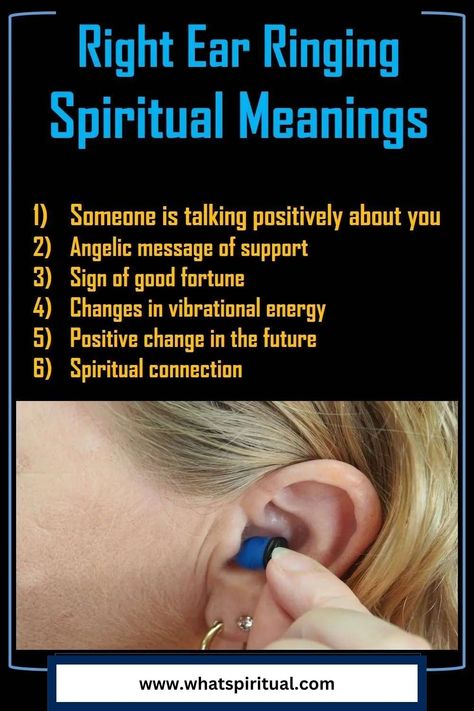 Ringing in Right Ear Spiritual Meanings & Superstitions 2 Ringing In Right Ear, Ear Ringing Spiritual Meaning, Ears Ringing Meaning, Ear Ringing, Chart Astrology, Birth Chart Astrology, Vibrational Energy, Witchy Stuff, Spiritual Health