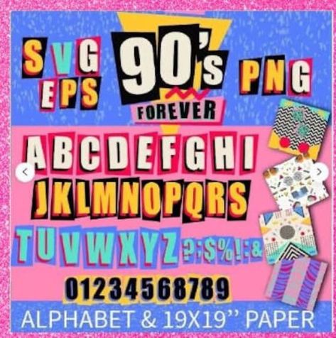 90s and 80s Alphabet and Numbers,90s Letters Vintage,Nineties Nostalgia,Retro party letters svg,  19''x19'' RETRO PAPER,digital letters Font #font fonts #fonts lettering font #letteringfont lettering fonts #letteringfonts 11.947 90s Font Alphabet, 90’s Font, 90s Lettering, 90s Typography, Retro Numbers, Round Lettering, Fonts Alphabet Aesthetic, Roman Lettering, Romantic Lettering