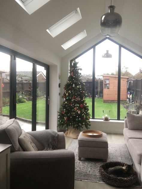 Glass Gable End Extension, Modern Orangery Extension, Modern Conservatory Ideas, Contemporary Conservatory, Conservatory Lighting, Modern Conservatory, Conservatory Ideas, Garden Room Extensions, Conservatory Roof