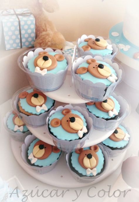 Cupcakes ositos Interior Design Girls Bedroom, Baby Shower Oso, Cupcake Cake Designs, Girl Cupcakes, Teddy Bear Picnic, Teddy Bear Baby Shower, Bear Cakes, Cake Designs Birthday