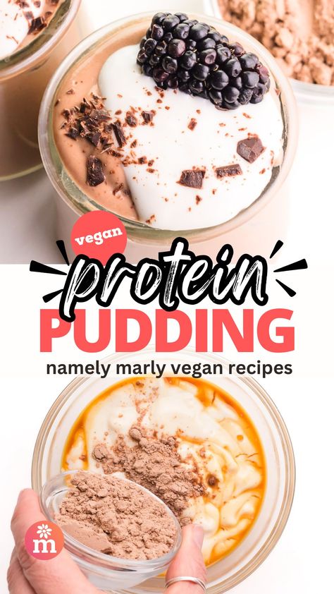 Enjoy the fluffy texture and rich, indulgent flavor of this vegan Protein Pudding. Perfect for satisfying sweet cravings guilt-free! Easy Vegan Protein, Protein Pudding Recipe, High Protein Pudding, Accidentally Vegan Foods, Vegan Protein Pancakes, Vegan Sandwich Recipes, Vegan Pudding, Peanut Butter Granola, Protein Pudding