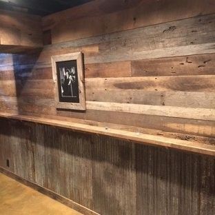 Barn Tin Wall, Galvanized Tin Walls, Rustic Basement Bar, Hunting Cabin Decor, Barn Tin, Rustic Basement, Basement Remodel Diy, Man Cave Room, Pub Sheds