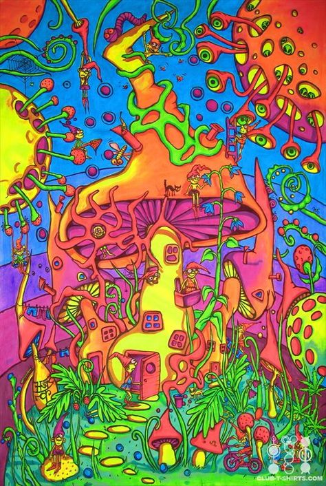 Psychedelic Trippy Iphone Wallpaper, Mushroom Wallpaper, Black Light Posters, Psychadelic Art, Trippy Painting, Psy Art, Hippie Painting, Iphone 6 Wallpaper, Trippy Wallpaper