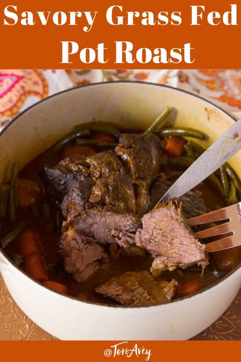 Savory Grass Fed Pot Roast - Easy, flavorful recipe for grass fed pot roast with turmeric, onions, garlic Mold Diet, Grass Fed Beef Recipes, Jewish Dishes, Pot Roasts, Shabbat Recipes, Pot Roast Crock Pot Recipes, Pot Roast Recipe, Shabbat Dinner, Hanukkah Food