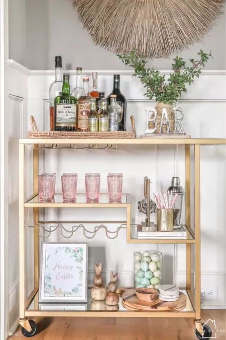 Bar Cart Inspiration, Bar Cart Inspo, Christmas Bar Cart, Bar Cart Design, Bar Cart Ideas, Boho Bar, Wood Bar Cart, Modern Bar Cart, Informal Dining