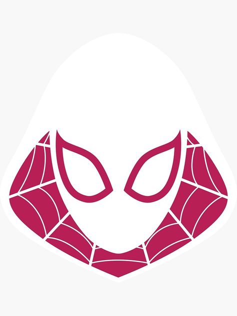 Spider Gwen Minimalist Spider Gwen Pumpkin Carving, Spider Gwen Face Paint, Spider Gwen Tattoo Ideas, Spider Gwen Symbol, Gwen Stacy Painting, Gwen Stacy Tattoo, Spider Gwen Mask, Spider Gwen Painting, Spider Gwen Tattoo