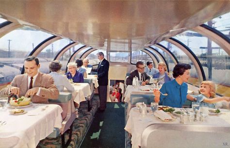 ... dining in the dome! | by x-ray delta one Luxury Trains, Railroad Images, California Zephyr, City Of Los Angeles, Train Posters, Union Pacific Railroad, Luxury Train, Old Trains, Vintage Train