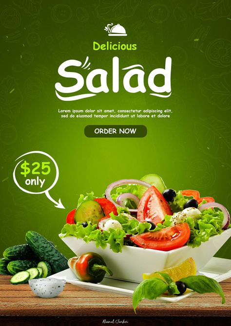 social media advertising design Salad Design, Social Media Advertising Design, Restaurant Marketing, Luxury Business Cards, Food Poster Design, Food Ads, Design Advertising, Graphic Design Advertising, Food Poster