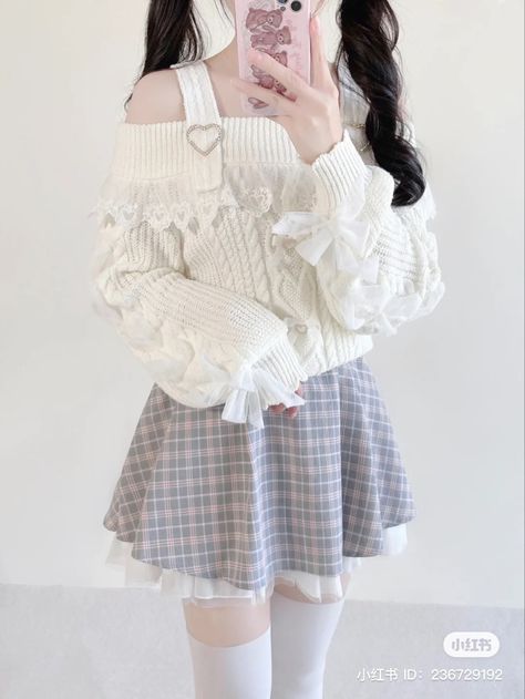 Kawaii Clothes Aesthetic, Cute Pastel Outfits, Simpul Dasi, Pleated Dresses, Pastel Outfit, Kawaii Fashion Outfits, 여자 패션, Kawaii Clothes, Really Cute Outfits