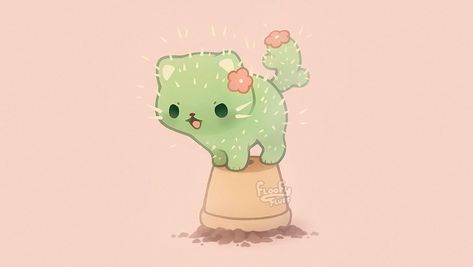 Ida Ꮚ•ꈊ•Ꮚ on Twitter: "🌵💢… " Cute Kawaii Animals, Cute Animal Drawings Kawaii, Cute Kawaii Drawings, Cute Doodle Art, Cute Cartoon Drawings, Kawaii Animals, Dessin Adorable, Cute Little Drawings, Cute Animal Drawings