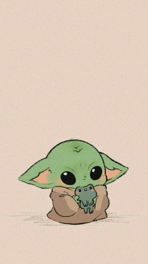 Grogu Phone Wallpaper, Neutral Profile Pictures, Mila Wallpaper, Beer Wallpaper, Baby Disney Characters, Disney Doodles, Simplistic Wallpaper, Yoda Wallpaper, Cute Home Screen Wallpaper