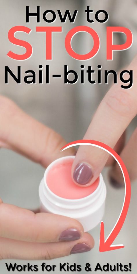 Stop biting your nails in less than a week with this quick and easy tip that works for both kids and adults. Kick the nail-biting habit in a flash with a simple trick that works super fast! This is a proven, easy way to kick any bad habit. #habits #parenting #nailbiting #howto #momtip Nail Biting Remedies, Biting Fingernails, Stop Nail Biting, Nail Biting Habit, Biting Nails, Grow Nails Faster, Bad Nails, Nail Care Routine, Nail Biting