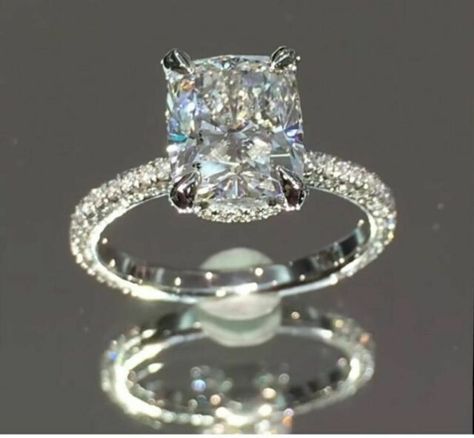 Engagement Rings for sale | eBay Moissanite Engagement Ring Cushion Cut, Cut Rings, Ring Hidden Halo, Elongated Cushion Cut, Cushion Cut Engagement, Elongated Cushion, Cushion Engagement Ring, Wedding Rings Halo, Moissanite Wedding Rings