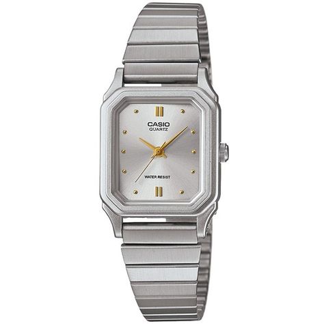 Casio LQ-400D-7AEF Women's Stainless Steel Bracelet Strap Watch (30,100 KRW) ❤ liked on Polyvore featuring jewelry, watches, silver, dial watches, stainless steel watches, rectangle watches, stainless steel jewellery and rectangular dial watches Casio Lq 400d, Casio Silver Watch, Watches Casio, Rectangle Watch, Watches Silver, Casio Watches, Analog Watch, Gold Hands, Women's Watch