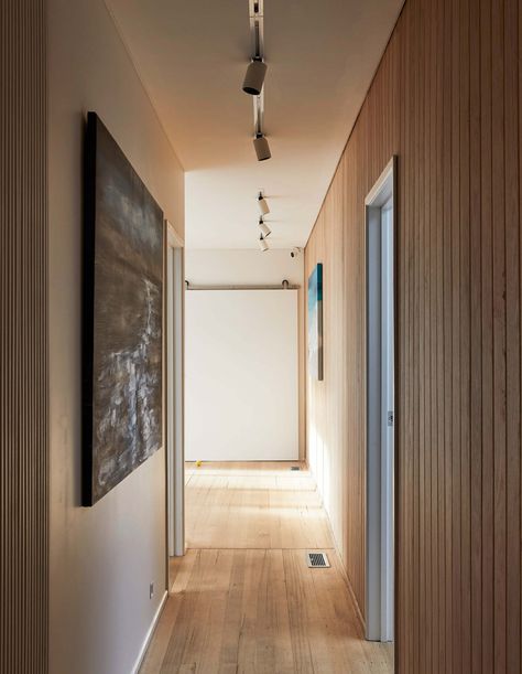 An Architect’s Own Mid-Century Beaumaris Home Restoration Historic Apartment, Home Restoration, French Dining Chairs, Gdansk Poland, Timber Walls, Inspiring Interiors, Top Architects, Mid Century Architecture, Retro Interior