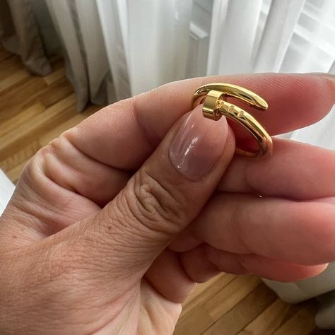 Stainless steel Gold Nail Ring Cartier Nail Ring, Cartier Accessories, Gold Nail, Nail Ring, Gold Nails, Cartier Ring, Cartier, Ring Size, Size 6