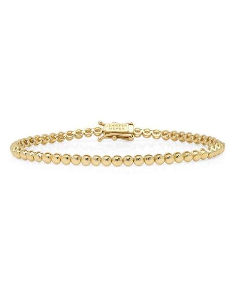 Get free shipping on Jennifer Meyer 18k Mini Bezel Tennis Bracelet at Neiman Marcus. Shop the latest luxury fashions from top designers. Bezel Bracelet, Jennifer Meyer Jewelry, Jennifer Meyer, Gold Bead Bracelets, Ball Bracelet, Jewelry Essentials, Fine Jewelry Bracelets, Yellow Gold Bracelet, Jewelry Inspo