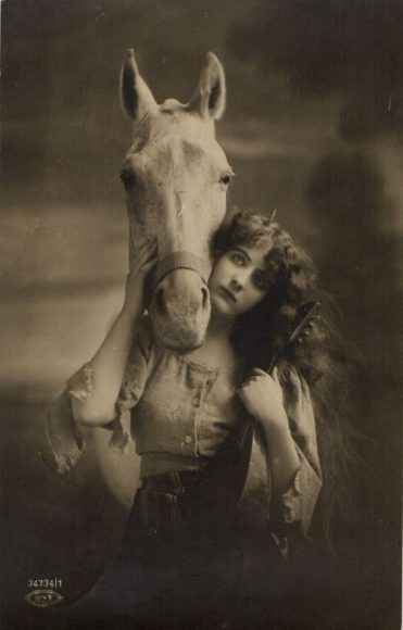 Postal Vintage, Portrait Vintage, Old Photography, Photos Vintage, Foto Vintage, Vintage Horse, Photo Vintage, Horse Photos, Vintage Portraits