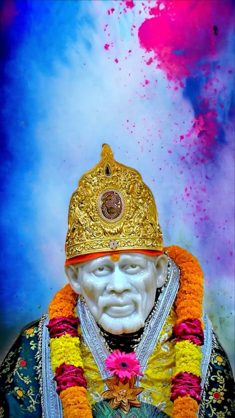 Wallpaper 1080p, Shirdi Sai Baba Wallpapers, Sai Baba Hd Wallpaper, Sai Baba Pictures, Red Background Images, Happy Birthday Text, Sai Baba Wallpapers, Sai Baba Photos, 4k Wallpaper For Mobile