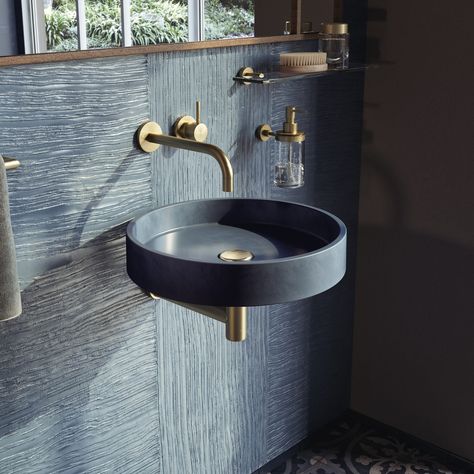 Why not wall mount your sink? Did you know that we have wall mount options for 6 of signature sinks? 🤩 Head to our website to view sink and wall mount options to level up your bathroom. #sinkintostyle #wallmounted #bathroomrenovation #bathroomdesign #bathroomremodel #powderroomdesign #ensuitebathroom #handcraftedconcrete #cretecollective Powder Room Vessel Sink, Outside Sink, Concrete Sinks, Bathroom Powder Room, Round Sink, Wall Mount Sink, Handmade Concrete, Concrete Sink, Powder Room Design