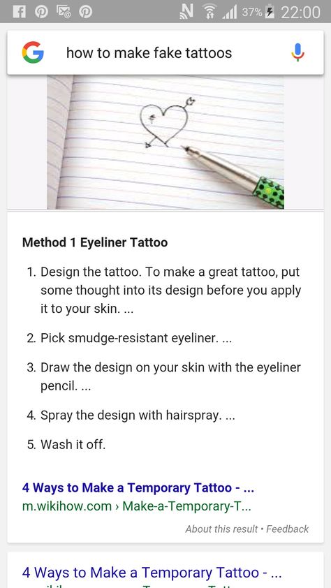 Fake Tattoo Diy, Make Fake Tattoos, Make Temporary Tattoo, Fake Tattos, Eyeliner Tattoo, Fake Tattoos, Great Tattoos, Temporary Tattoos, Temporary Tattoo