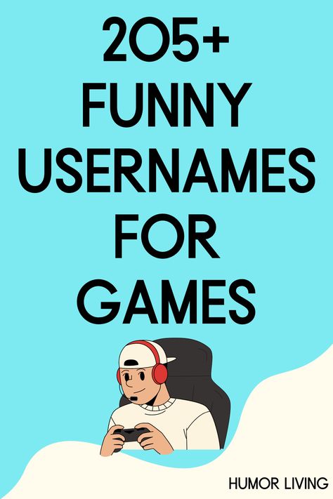 Funny usernames make gaming more fun. They can also be conversation starters. So, choose a hilarious one to make yourself and others laugh. Funny Game Names, Username Game Ideas, Game Username Ideas, Funny Roblox Usernames, Xbox Gamertag Name Ideas, Usernames For Games, Xbox Username Ideas, Fun Usernames, Funny Gamer Names