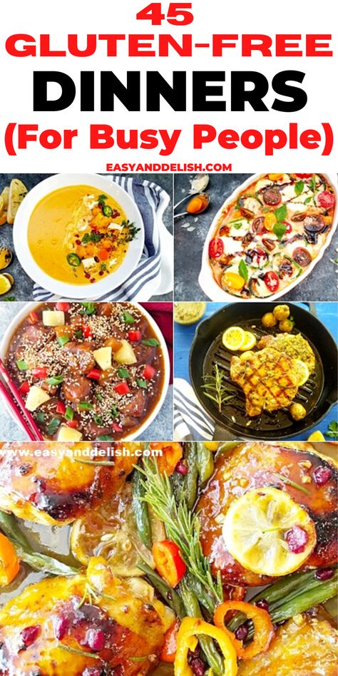 Dinners For Families, Gluten Free Healthy Dinners, Gluten Free Dairy Free Dinner, Quick Gluten Free Meals, Gf Dinner, Gluten Free Dinner Easy, Gluten Free Main Dishes, Gluten Free Kids, Easy One Pot Meals