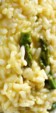 Paella Recept, Filet Mignon Chorizo, Healthy Meals Ideas, Asparagus Risotto, Meals Ideas, Risotto Recipes, Asparagus Recipe, Photo Edited, Side Recipes