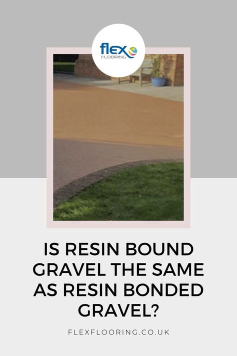 Resin Bonded gravel is different. This is where a layer of resin is first spread onto a surface (such as concrete or tarmac) and loose aggregate is then scattered on to the resin. Once cured, the loose gravel is brushed off. (as opposed to bound gravel, where there is no loose stones; the aggregate being entirely integral with the resin) Resin Bonded Gravel, Loose Stones, Flooring Options, Flooring