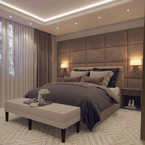 Stylish Bedroom Design, Luxury Bedroom Decor, Modern Luxury Bedroom, Modern Bedroom Interior, Luxury Bedroom Design, Ceiling Design Bedroom, My Soulmate, Luxury Bedroom Master, Room Design Bedroom