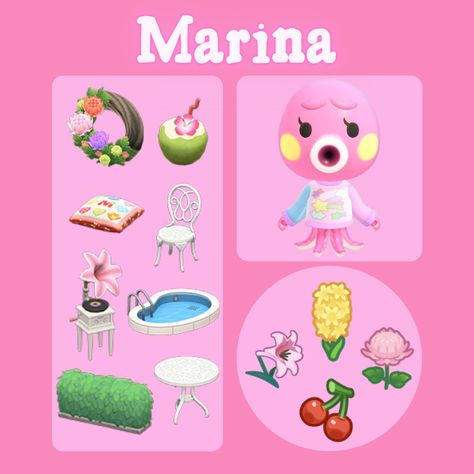 Marina Yard Guide Acnh, Cephalobot Animal Crossing Yard, Marina Acnh Yard, Animal Crossing Marina House, Acnh Marina Yard, Marina Animal Crossing House, Acnh Marina Yard Guide, Animal Crossing Yard, Animal Crossing Cutecore