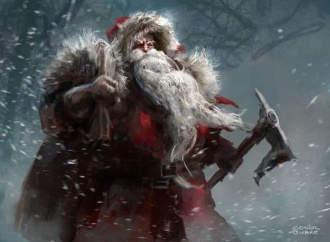 25 Twisted Holiday Illustrations - Paintable Fantasy Christmas Art, Heavy Metal Christmas, Fantasy Christmas, Bad Santa, Santa Art, Creepy Christmas, Dark Christmas, Wow Art, Holiday Illustrations