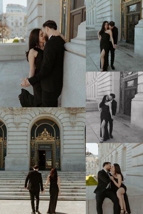 SF City hall engagement shoot || california wedding photographer || california elopement photographer || city hall wedding Sf City Hall Engagement Photos, Sf City Hall, City Hall Wedding, California Elopement, Engagement Shoot, Engagement Photoshoot, City Hall, Engagement Pictures, California Wedding