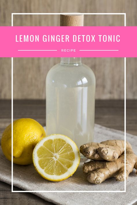 This is my (and the hordes of humanity's) most favorite time of the year, but with all the rich, delectable foods around, it can get sickeningly overwhelming. After eating all the turkey and all the dressing and all the pie, your body can feel like you swallowed a big, lead balloon. That's why I'm sharing this Lemon Ginger Detox Tonic. This tonic has literally changed my life. And I'm not being "internet literal" where I'm exaggerating how awesome something is so you'll click on it. I'm drop, de Ginger Detox Water, Lemon Ginger Water, Ginger Detox, Healthy Detox Cleanse, Tonic Recipe, Full Body Detox, Ginger Water, Natural Detox Drinks, Health Drinks