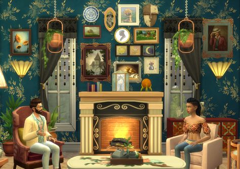 Paranormal Sims 4, Sims 4 Paranormal Stuff Cc, Sims Haunted House, Sims 4 Paranormal House, Sims 4 Haunted House, Sims 4 Paranormal, Wednesday House, Seance Table, Sims Interior