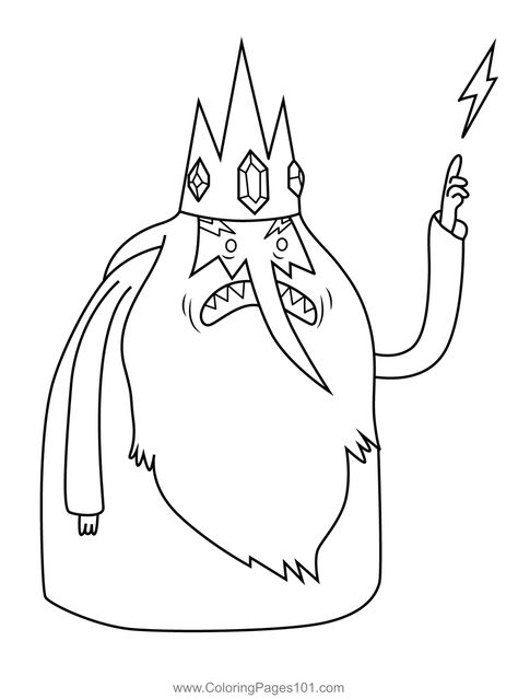 Ice King Casting Spell Adventure Time Coloring Page Ice King Adventure Time, Adventure Time Coloring Pages, King Tattoos, Adventure Time Marceline, Ice King, Design Drawings, Tattoo Design Drawings, Tattoo Stencils, Cool Art Drawings