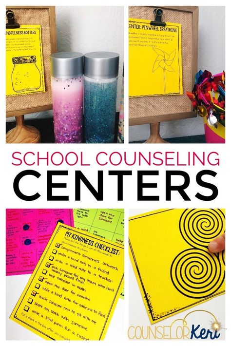 School Counseling Centers: Using Centers in School Counseling Program Managing Anger, School Counselor Resources, School Counseling Office, School Counseling Activities, Guidance Counselor, School Counselor Office, Guidance Counseling, Elementary School Counselor, Middle School Counseling