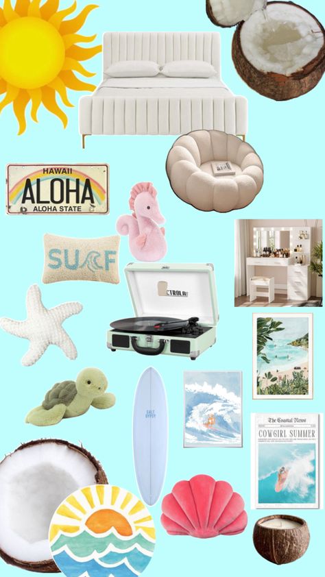 Coconut Girl Room, Girl Room Aesthetic, Beachy Bedroom, Best Friends Whenever, Coconut Girl, Room Ideas Bedroom, Room Aesthetic, Dream Room, New Room