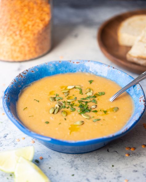 Lentil Soup — Occupy Kitchen Recipes With Lentils, Cook Lentils, Red Lentils, Red Lentil Soup, Lentil Recipes, The Soup, Red Lentil, Chopped Garlic, Lentil Soup