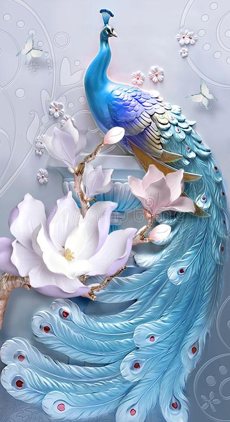 Peacock Pictures, Peacock Wall Art, Peacock Painting, Peacock Art, Tableau Art, 3d Painting, Flower Phone Wallpaper, Beautiful Nature Wallpaper, Mural Art