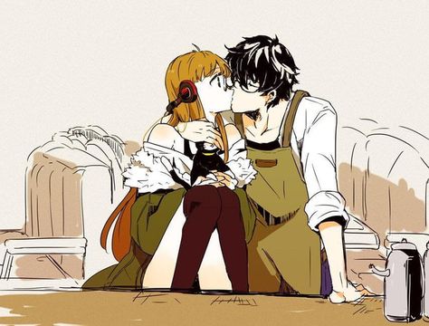 Posting Persona pics daily. Day 409: P5 Futaba and Joker Futaba Sakura And Joker Matching Icons, Futaba X Akira, Futaba X Joker, Futaba And Joker, Futaba Matching Icons, Joker X Futaba, Persona 5 Matching Pfp, Persona 5 Matching, 5 Matching Pfp