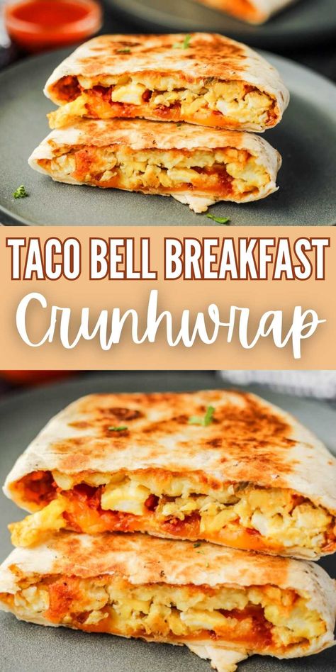 Taco Bell Breakfast Crunchwrap is the perfect breakfast recipe. We love the way it taste and how easy it is to make this copycat recipe. These breakfast crunch wraps cook golden brown with a crisp texture and a cheesy center. Add your favorite topping for a delicious breakfast recipe. #grillonadime #tacobellbreakfastcrunchwrap #breakfastcrunchwrap Breakfast Crunch Wrap Supreme, Taco Bell Breakfast Crunch Wrap, Breakfast Crunchwrap Recipe, Breakfast Crunch Wrap, Taco Bell Breakfast, Breakfast Crunchwrap, Crunchwrap Recipe, Italian Chicken Crockpot, Steak Breakfast